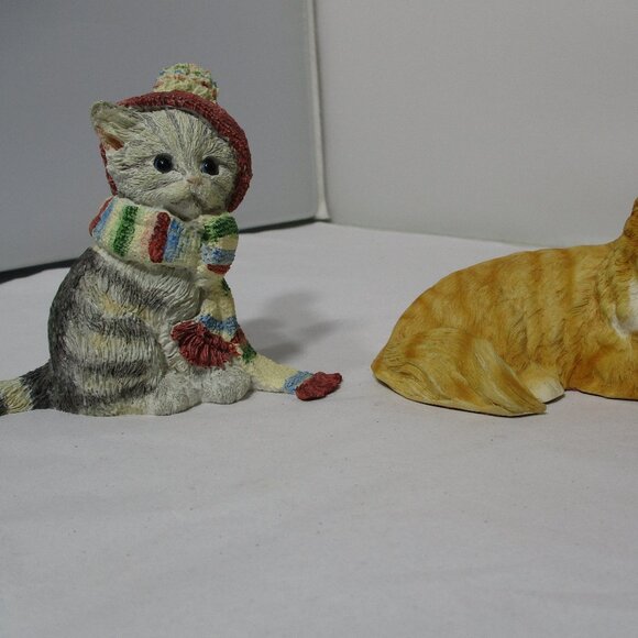 Mixed Lot of 4 Cat Kitten Collectible Figures Figurines - Picture 6 of 8